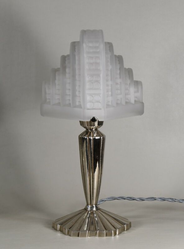 メネディー＆エスペヴェ　ペアのフランス製アールデコランプ　1930年