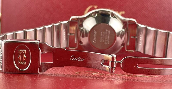 Cartier Santos Octagon 30mm 2-Tone Custom Iced Out 5ct Genuine Diamonds 187902