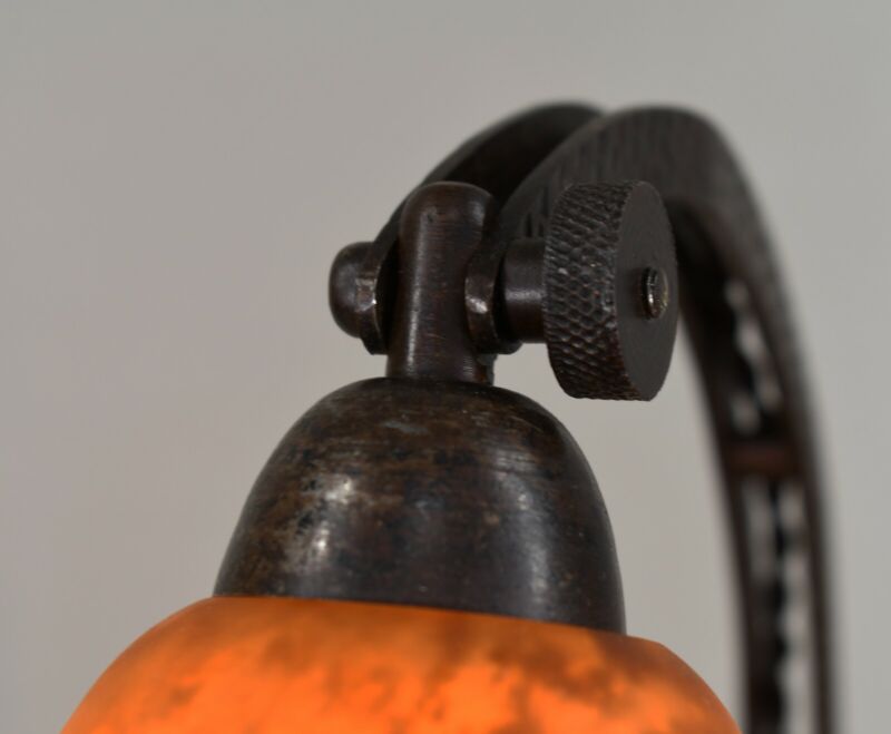 ドーム兄弟　希少なフランス製アールデコランプ　1930年　錬鉄製