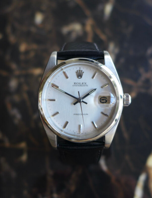 A BEAUTIFUL GENTS VINTAGE 1962 ROLEX OYSTER DATE 34mm WRISTWATCH STEEL REF. 6694