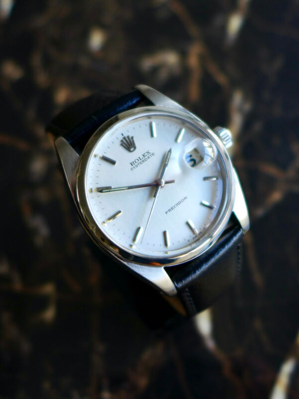 A BEAUTIFUL GENTS VINTAGE 1962 ROLEX OYSTER DATE 34mm WRISTWATCH STEEL REF. 6694