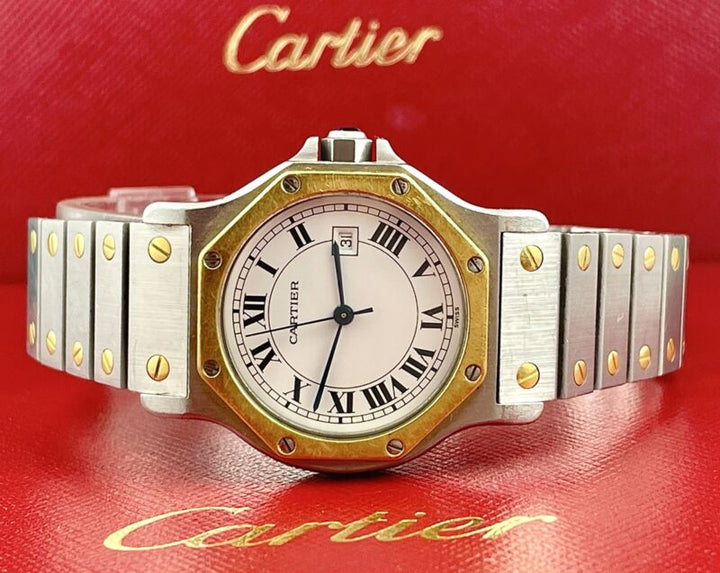 Cartier Santos Octagon 30mm Ladies 18k Yellow Gold & Steel Automatic Watch187902
