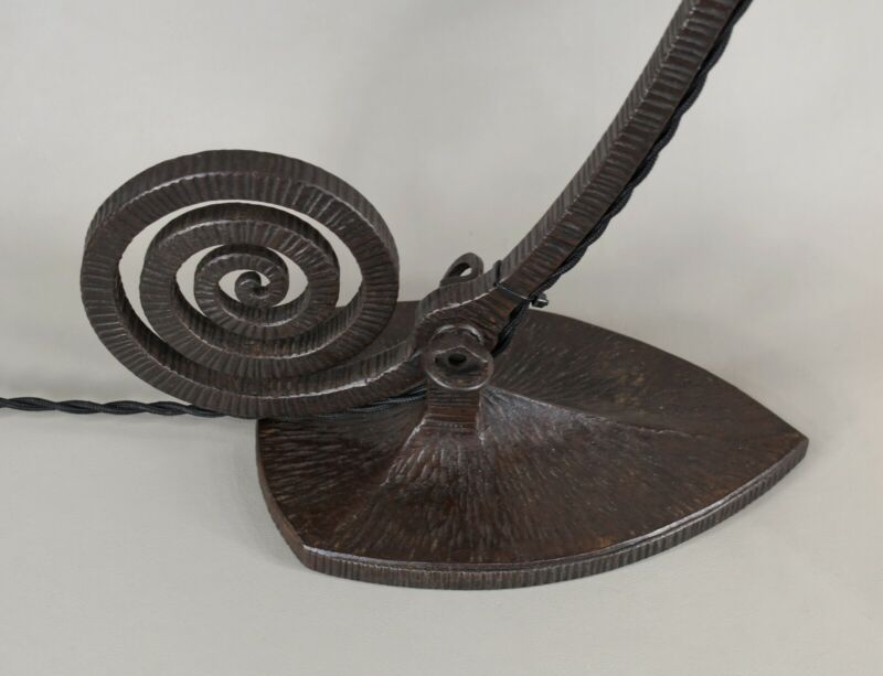 ドーム兄弟（ドームナンシー）希少なフランス製アールデコランプ　1930年　錬鉄製　ピアノランプ