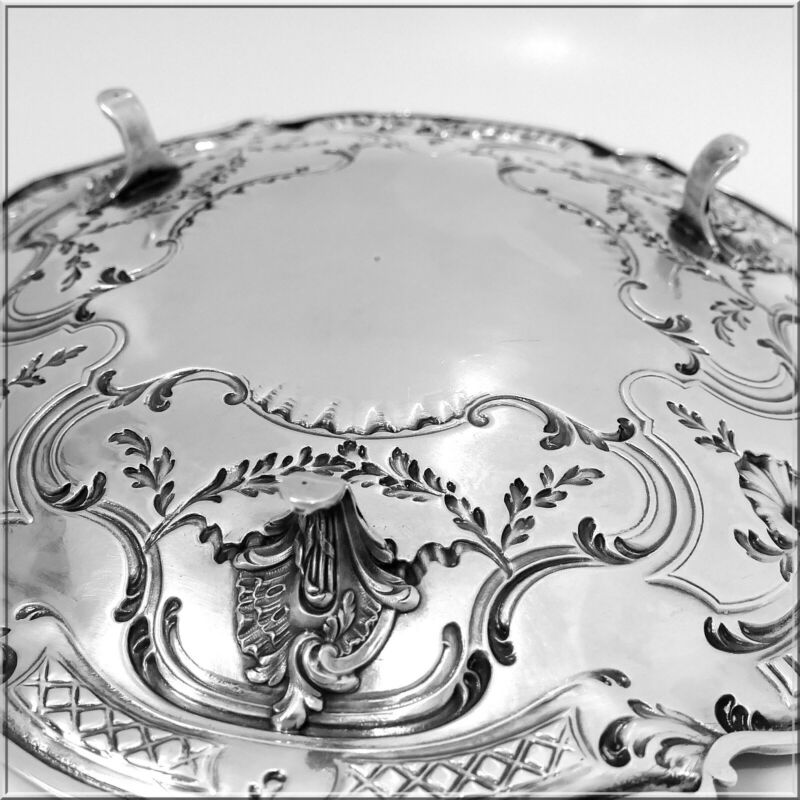 Puiforcat Rare French Sterling Silver Serving Dish, Garlands