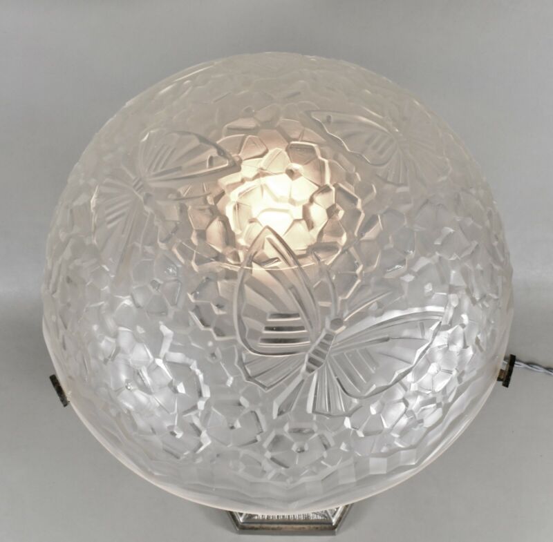 エティエ・ヴァンソン　非常に優れたアールデコランプ　1930年　フランス製