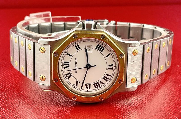 Cartier Santos Octagon 30mm Ladies 18k Yellow Gold & Steel Automatic Watch187902