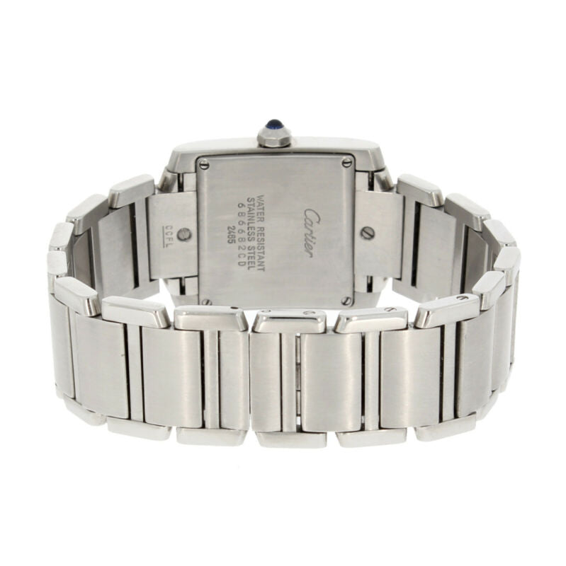 Cartier Tank Francaise Midi Size Quartz Stainless Steel Watch 2465