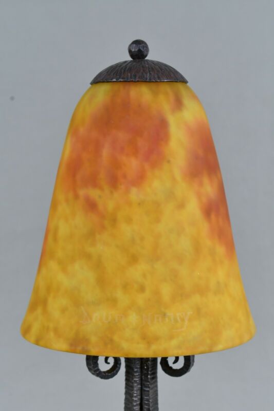 ドーム兄弟＆エスカフル　フランス製アールデコランプ　錬鉄製　1930年