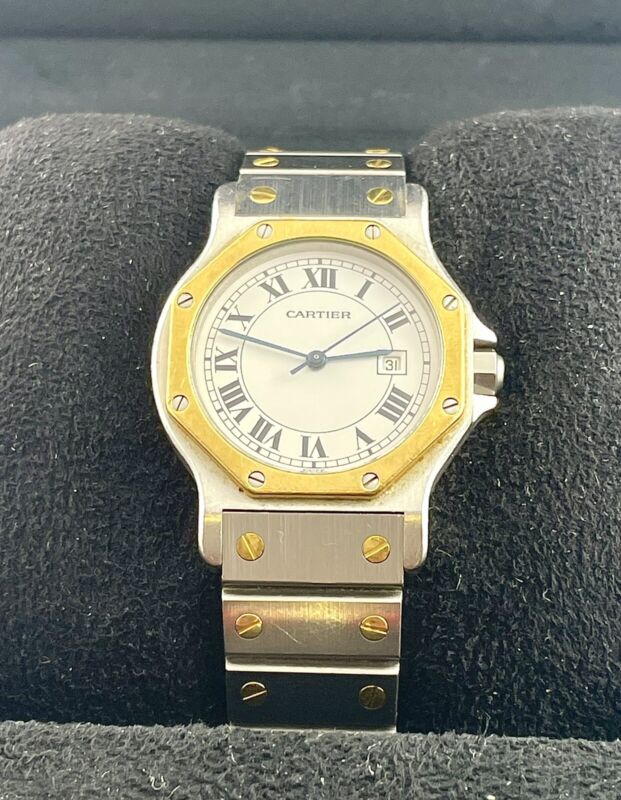 Cartier Santos Octagon 30mm Ladies 18k Yellow Gold & Steel Automatic Watch187902