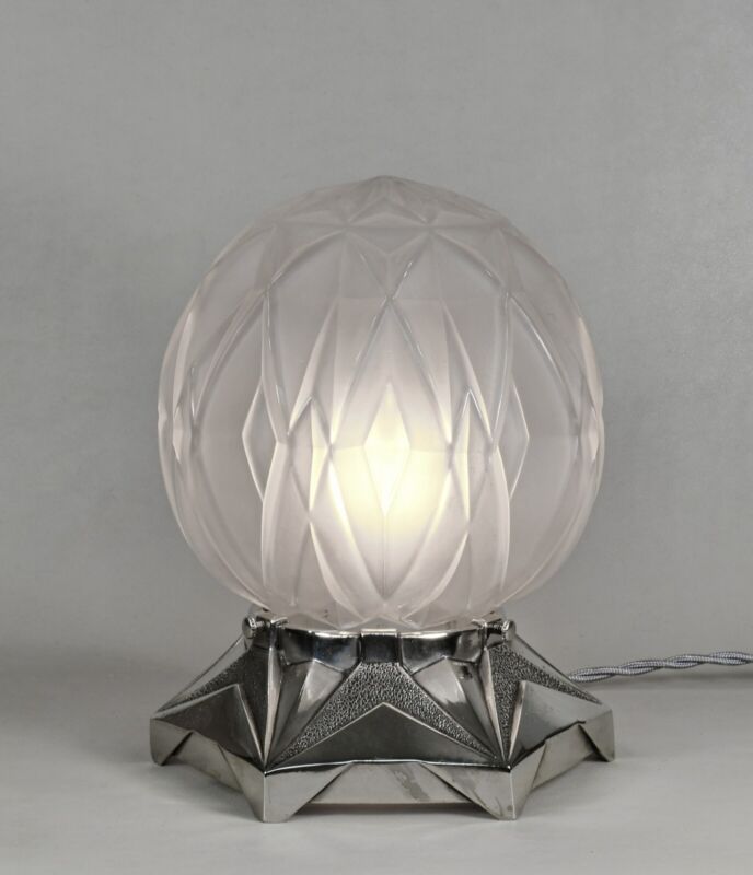 ユヌベル＆コニュヴィル　希少なフランス製アールデコランプ　1930年