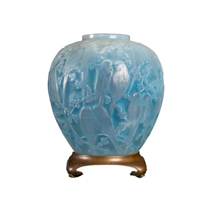 René Lalique 1919 - Opalescent Parakeet Vase-