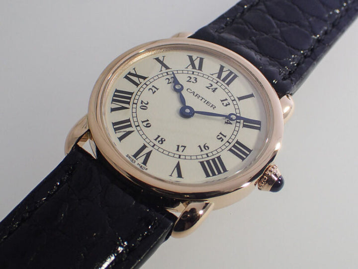 CARTIER RONDE LOUIS CARTIER 29mm WATCH BOX PAPERS 2011 Ref W6800151 2886 GOLD 18K