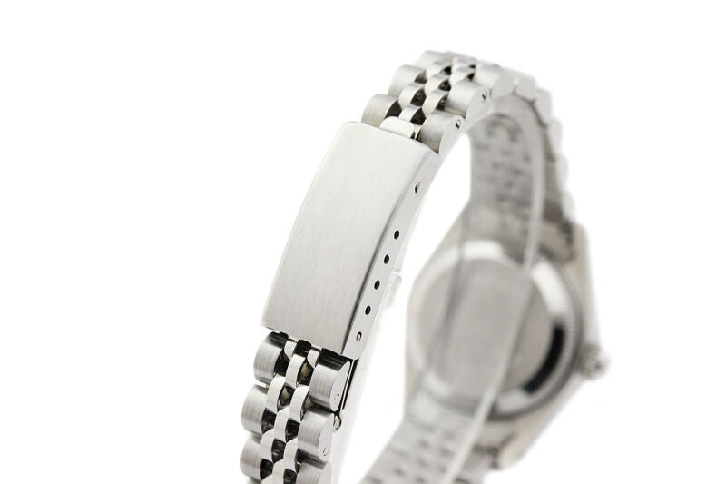 Rolex Ladies Datejust 69174 18K White Gold & Steel Ice Blue Dial Diamond Watch