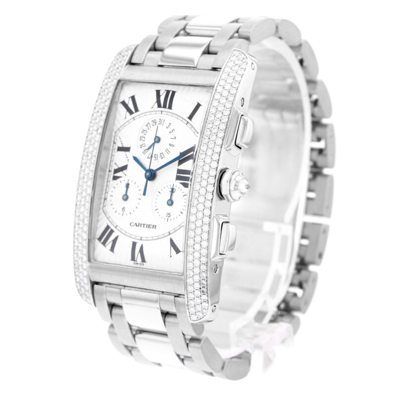 カルティエ タンク アメリカン ホワイトゴールド クォーツウォッチ Ref.2339