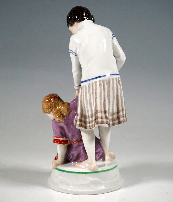 マイセン磁器置物 二人の子供