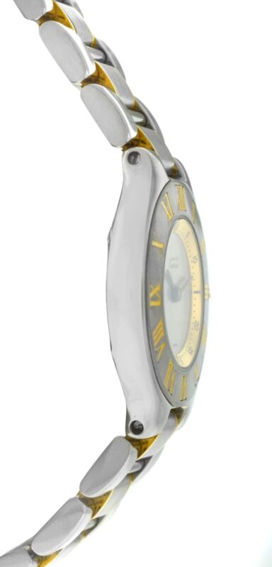 Cartier Must de Cartier 1340 Ladies Quartz 18K Gold Steel 28MM Watch