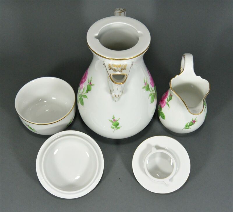 マイセン コーヒーサービス ピンクローズ コーヒーサービス カップポット フラット