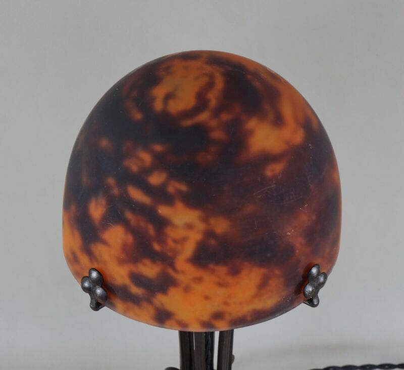 ドーム兄弟　大きなフランス製アールデコランプ　1925年　1930年　錬鉄製