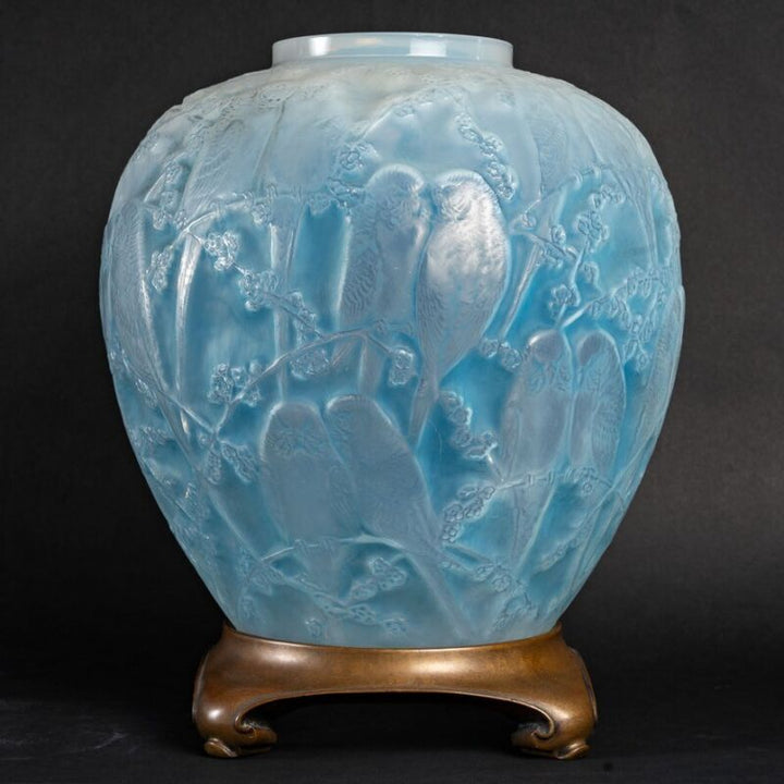 René Lalique 1919 - Opalescent Parakeet Vase-