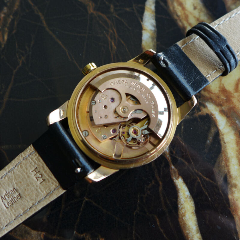 A BEAUTIFUL VINTAGE 1956 OMEGA AUTOMATIC SEAMASTER 2848 IN 18ct SOLID PINK GOLD