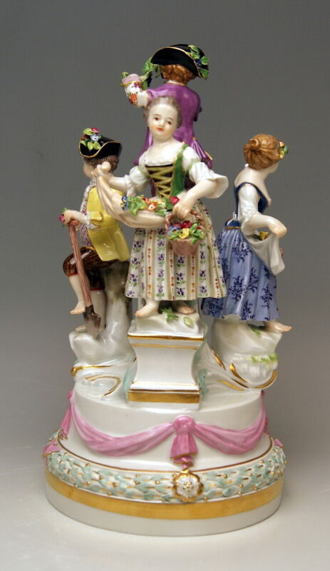 マイセン人形　フィギュリン　庭の子供たち　　1860-1870年頃