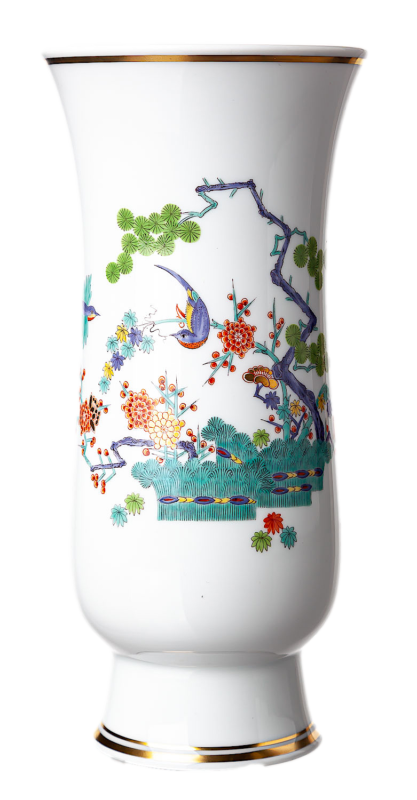 マイセン ドライ・フロインド装飾の壷型花瓶 一級品 1986年 21 cm