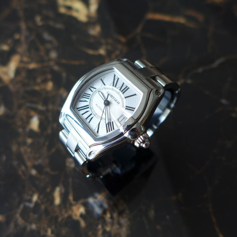 カルティエ ロードスター 自動巻き 37mm REF. 2510 腕時計 ステンレススチール