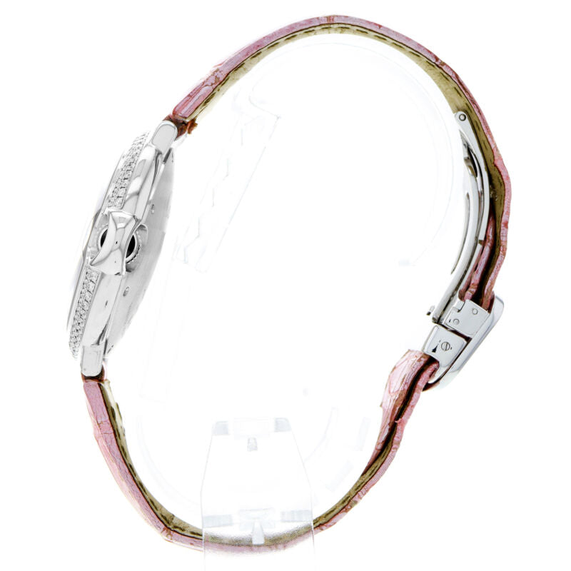 Cartier Ballon Bleu WE902042 3262 Factory Pave Diamond 18k 36mm White Gold Watch