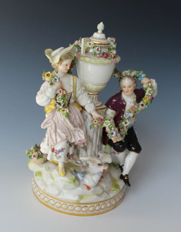 Meissen - large figure / group - "love group" model F 88 - M.V. Steel - 22 cm-