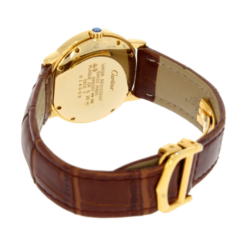 Cartier Must De Ronde Quartz Ladies Silver Gilt Vermeil Watch 1810-1