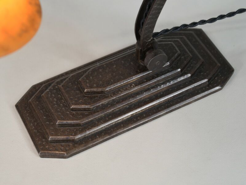 ドーム兄弟　希少なフランス製アールデコランプ　1930年　錬鉄製