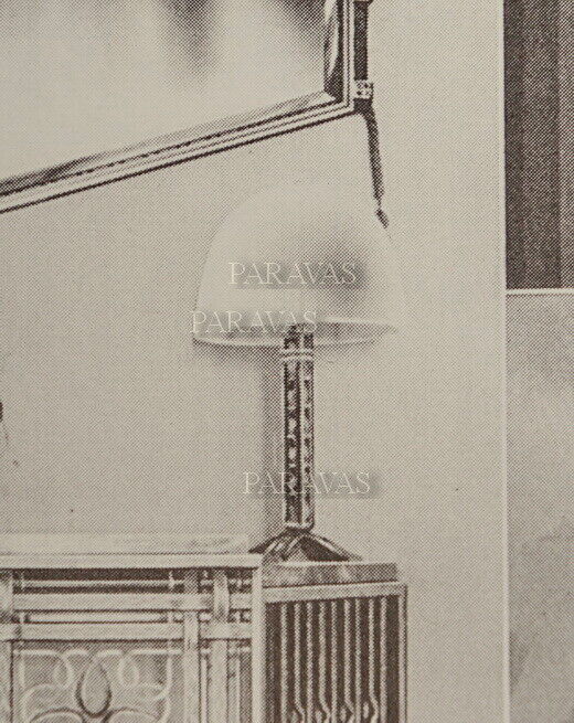 レイモンド・スュブ＆ドーム兄弟　大きなフランス製アールデコランプ　1925年　錬鉄製