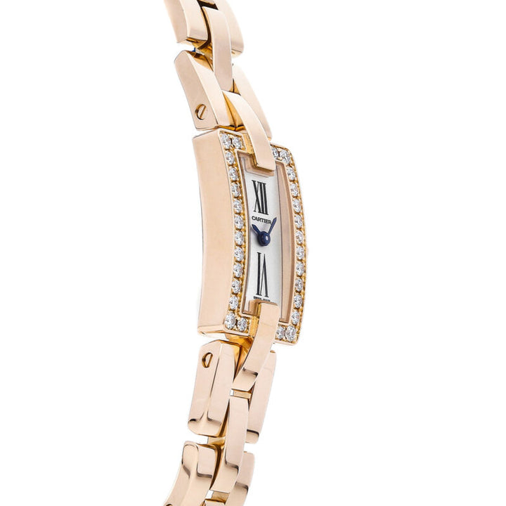 カルティエ腕時計　バレリーナ ピンクゴールドとダイヤモンド クオーツレディースウォッチ