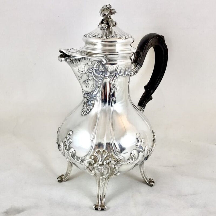 ピュイフォルカ パリ アンティーク 19世紀 フランス 希少 ルイ15世 シルバーコーヒーサービス  1450g