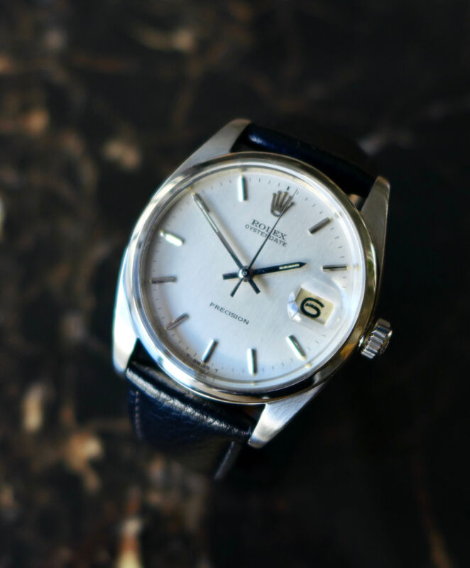 A BEAUTIFUL GENTS VINTAGE 1962 ROLEX OYSTER DATE 34mm WRISTWATCH STEEL REF. 6694