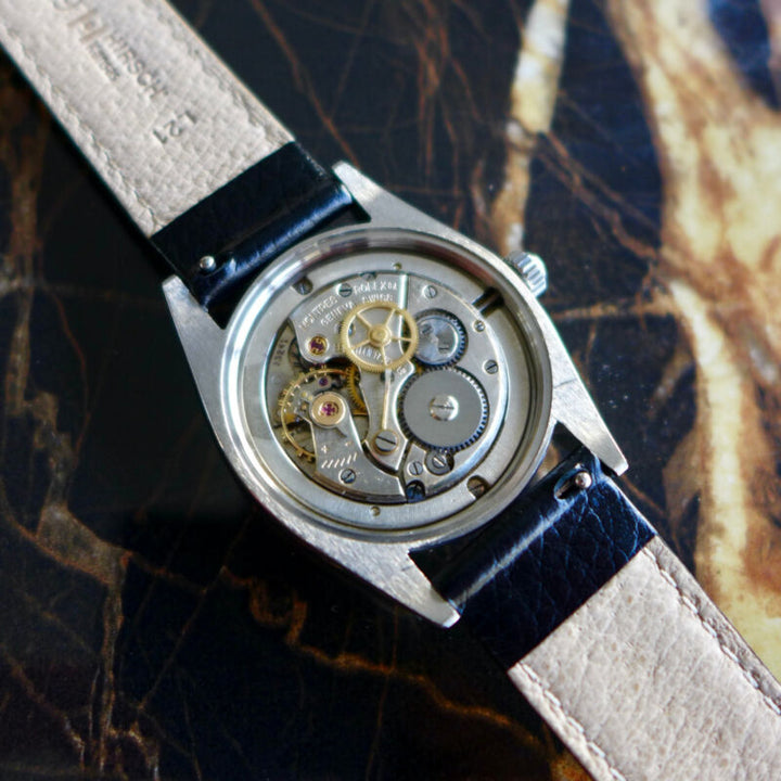 A BEAUTIFUL GENTS VINTAGE 1962 ROLEX OYSTER DATE 34mm WRISTWATCH STEEL REF. 6694