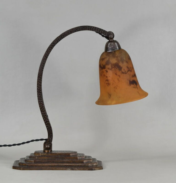 ドーム兄弟　希少なフランス製アールデコランプ　1930年　錬鉄製