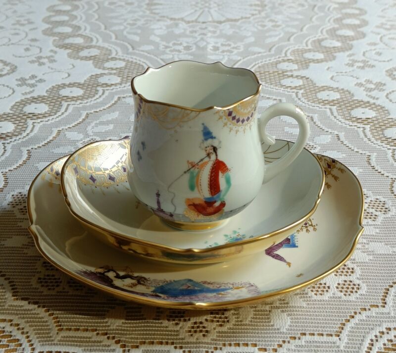 マイセン アラビアンナイト カップ＆ソーサーとプレート