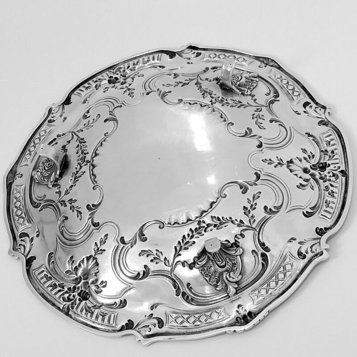 Puiforcat Rare French Sterling Silver Serving Dish, Garlands