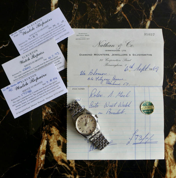 A STUNNING GENTS 1966 ROLEX OYSTER AIR-KING DATE 34mm ORG BILL OF SALE 1969 5700