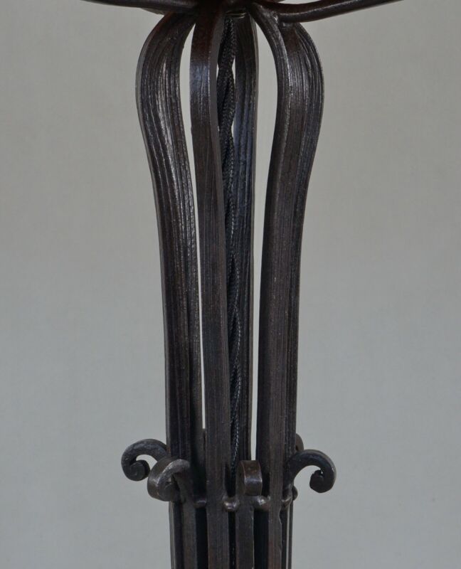 ドーム兄弟　大きなフランス製アールデコランプ　1925年　1930年　錬鉄製