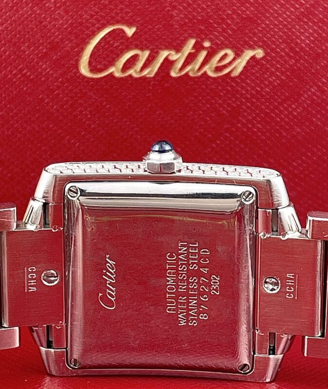 Cartier Tank Francaise 28mm Custom Iced Out 6ct Genuine Diamonds Ref 2302