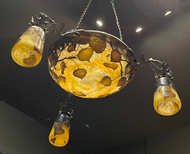 ドーム兄弟（ドームナンシー）&マジョレル作 枯葉が描かれた芸術的