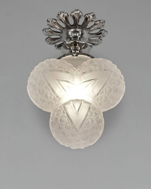 ハノッツ（HANOTS）フランス製 アールデコ調 フラッシュマウントペンダントライト