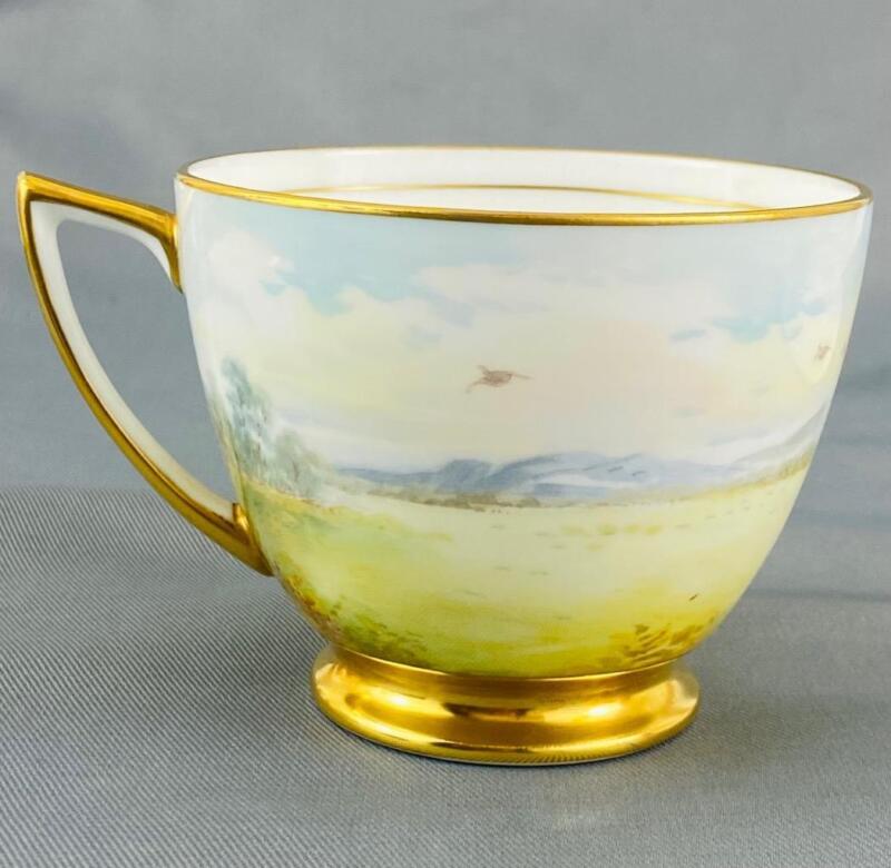 Vintage Trio~ Minton~c1960~#H5107 Quail Signed A.Holland Cup Saucer Side Plate