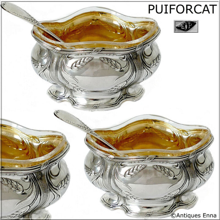 ピュイフォルカ フランス製スターリングシルバー 18K ゴールド ソルト