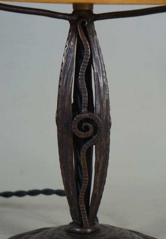 メネディー＆ドーム兄弟　フランス製アールデコランプ　1930年　錬鉄製