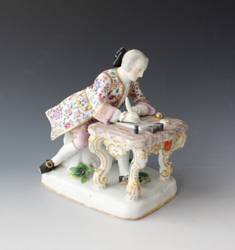 Meissen - figure - cavalier at desk - Kaendler - model 179 - first choice-