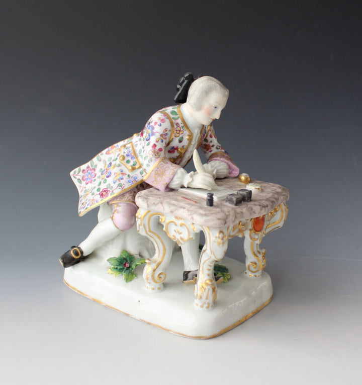 Meissen - figure - cavalier at desk - Kaendler - model 179 - first choice-