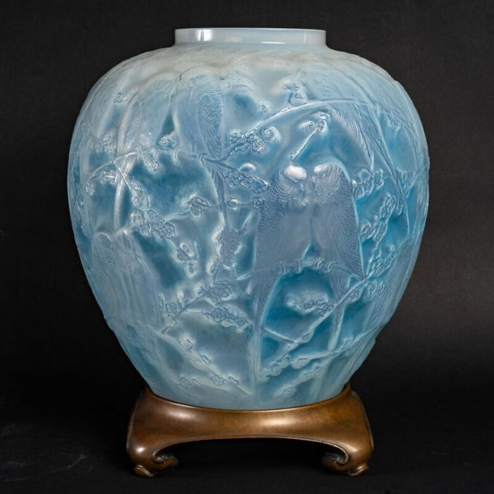 René Lalique 1919 - Opalescent Parakeet Vase-